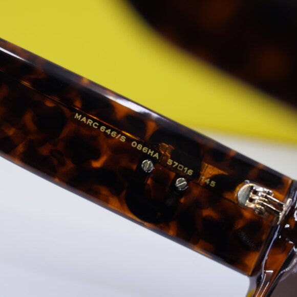 Marc Jacobs MARC 646/S 0086 HA Square Sunglasses - Dark Havana\Dark Brown - Picture 6 of 9
